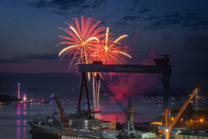 Feuerwerk über der Kieler Förde