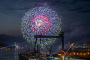 Feuerwerk über der Kieler Förde