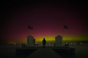 Polarlicht in Stein in Schleswig-Holstein